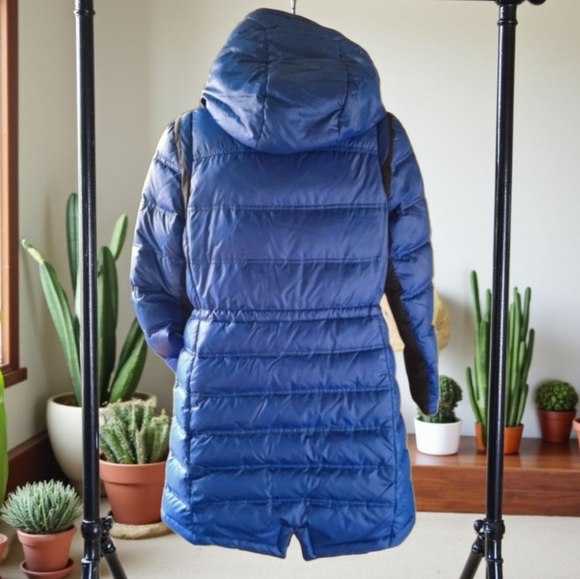 BCBGeneration Lined Royal Blue Puffer Hooded Jacket Size M - Picture 2 of 12